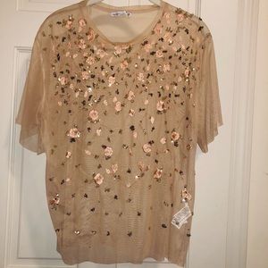 Zara sheer t shirt